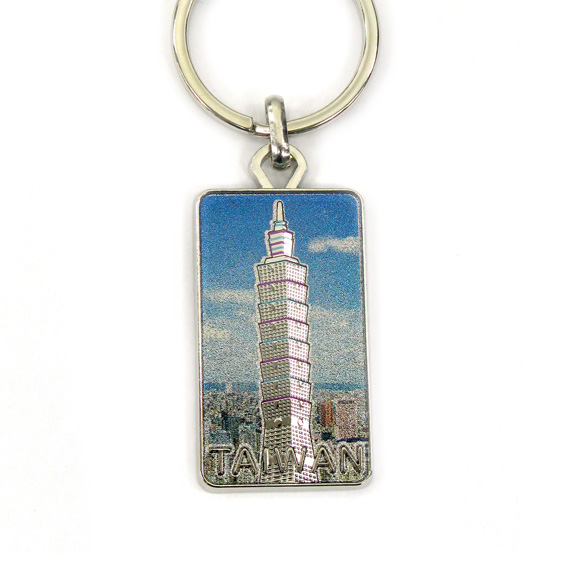 Taipei 101 key chain with digital printing
