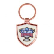 Shield Shaped Zinc Alloy Keychain is copper plating and looks cute