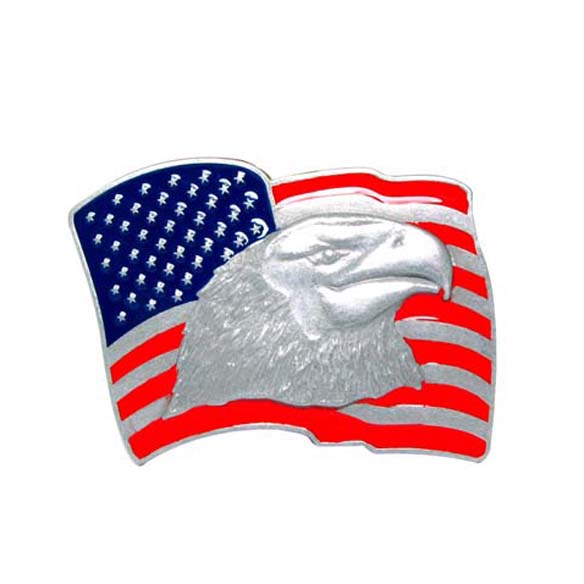 American Flag Eagle Belt Buckle