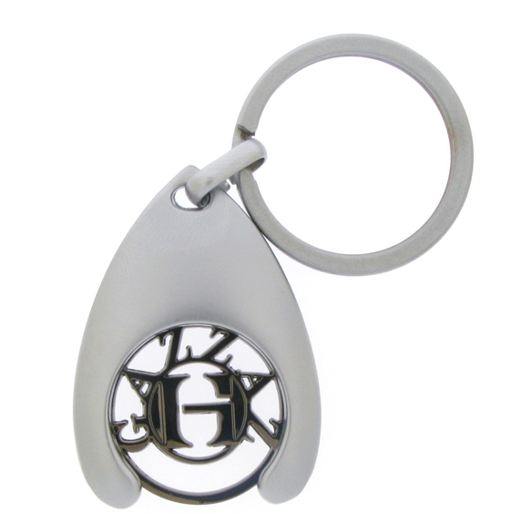 Shopping Trolley Coin Keychain with Custom Coin