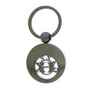 The color of Round Cut Out Design Coin Keychain is antique