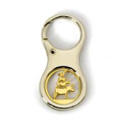 The coin of Spring Hook Coin Keychain can be customized.