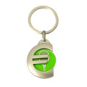 Soft enamel token of Euro Sign Shaped Coin Keychain