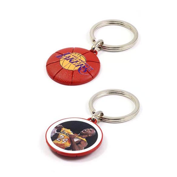 Basketball shape keychain with two side design is so creative