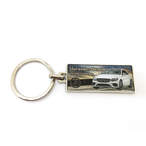 White car keychain with digital printing