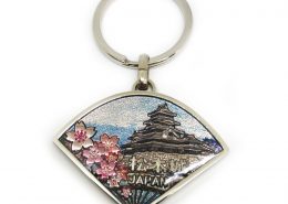 Sector shape Japan keyring is made of zinc alloy