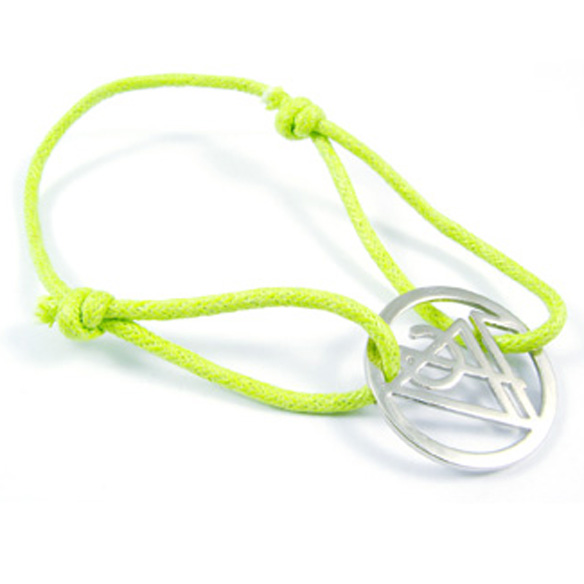 Cotton String Bracelet with Cut Out Charm