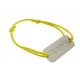 Yellow Bracelet with Mat Metal Charm