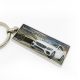 Car brand keychain with 3D relief text