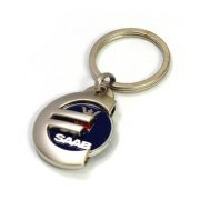 Euro Sign Shaped Coin Keychain is nickel plating