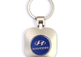 The front side of Square Shape Magnetic Coin Keychain