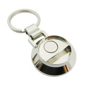 Round coin keychain is magnetic without the coin.