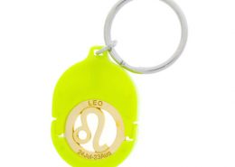 The front side of 2 Parts Oval-shaped Plastic Coin Keyring