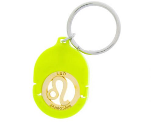 The front side of 2 Parts Oval-shaped Plastic Coin Keyring