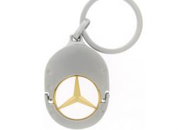 The front side of 2 Parts Oval-shaped Coin Keychain