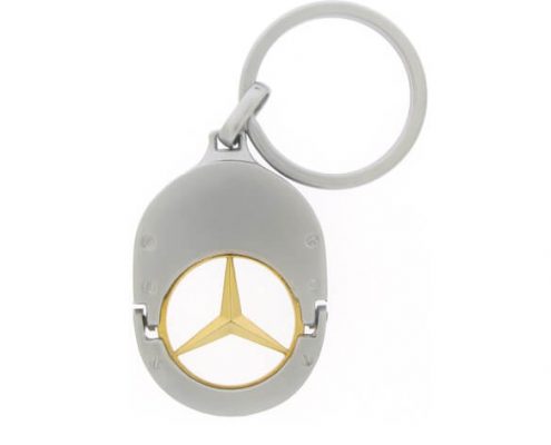 The front side of 2 Parts Oval-shaped Coin Keychain