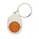 The coin of 2 Parts Oval-shaped Coin Keychain is digital printing