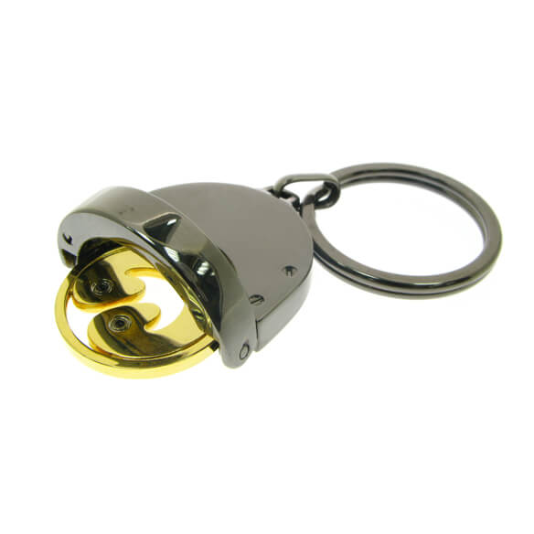 The coin is easy to take from 2 Parts Oval-shaped Coin Keychain