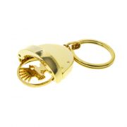 2 Parts Oval-shaped Coin Keychain is made of zinc alloy with plating.