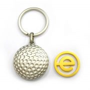 The main body and the coin of Golf Shape Coin Keychain