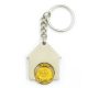 The front side of Custom House Shape Coin Keychain
