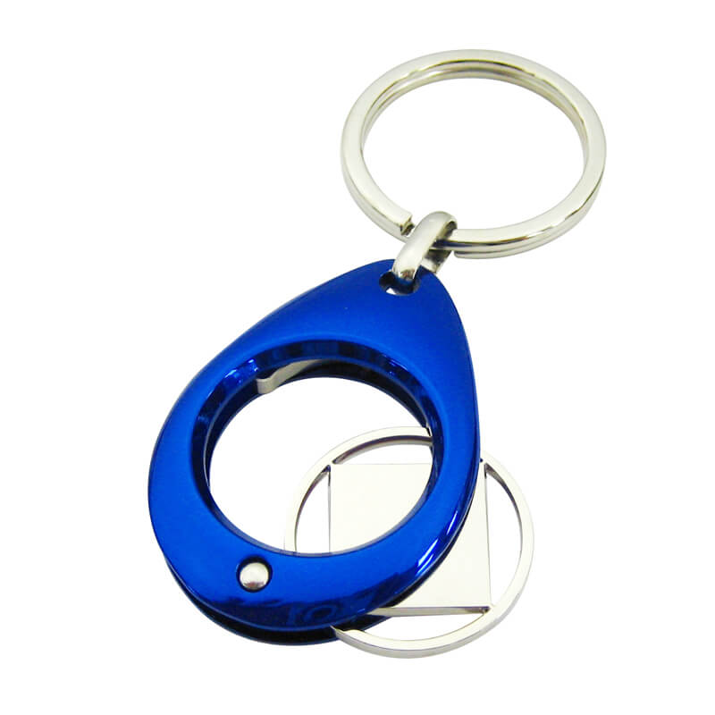 Drop Shaped Trolley Coin Keychain, which you can put a coin inside.