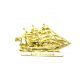 3D Gold Tall Ship Pin Badge