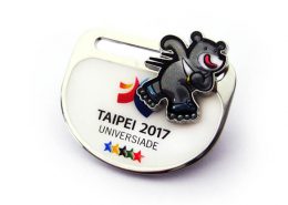 2017 Taipei Universiade Bear Bravo Sliding Badge