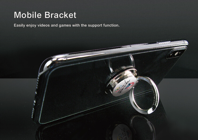 360 Degree Rotation Metal Mobile Ring Stand suppory you to watch your phone easily.