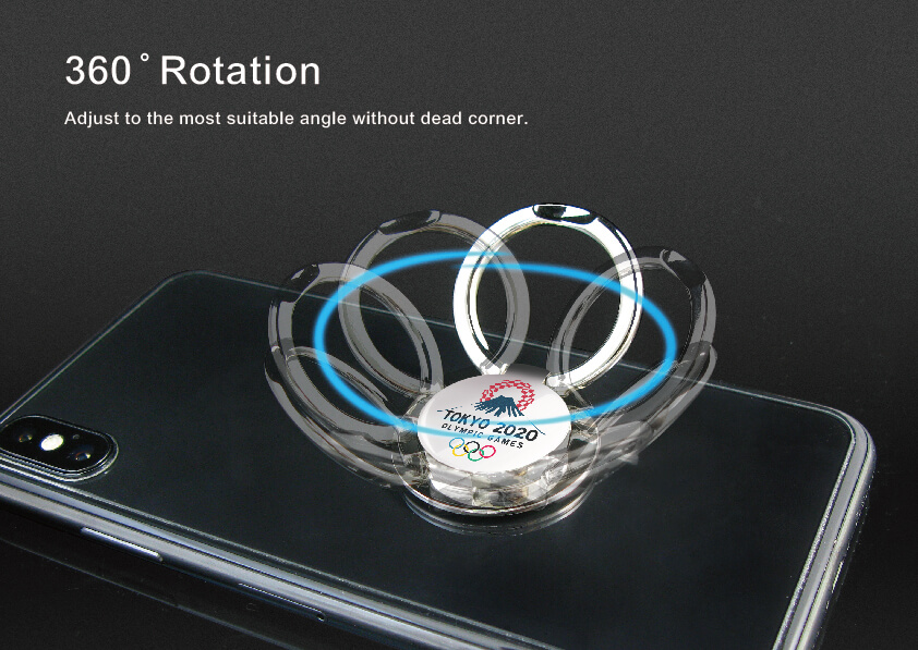 360 Degree Rotation Metal Mobile Ring Stand can be rotated 360°
