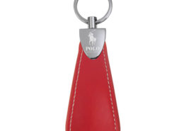 The front side of 360 Degree Rotation Shoehorn Keychain