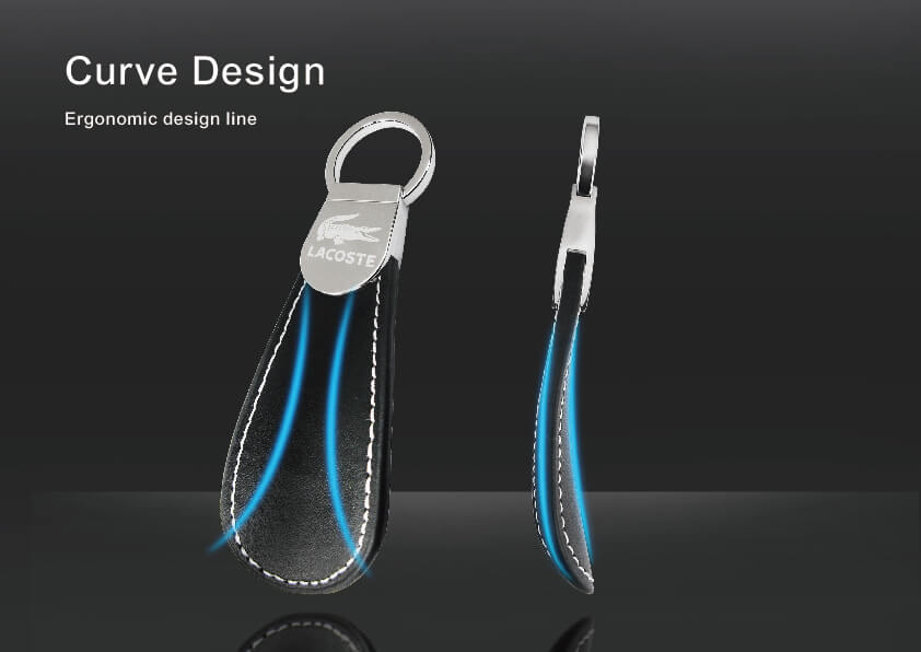 The design of Shoehorn Pull Keychain is ergonomics