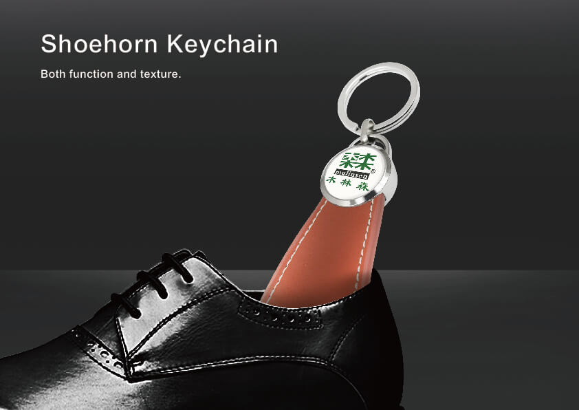 Custom-Made Shoehorn Pull Keychain