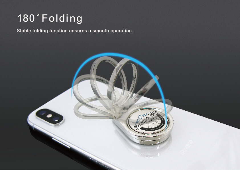 Zamac Finger Ring Stand with Coin can be 180° folding