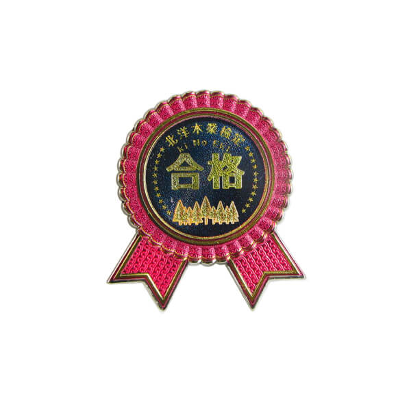 Custom badge pin said "pass" by digital printing