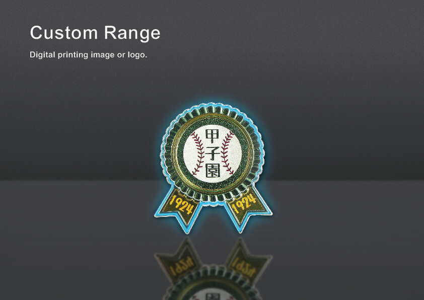The custom range of Custom Anniversary Celebration Badge Pin