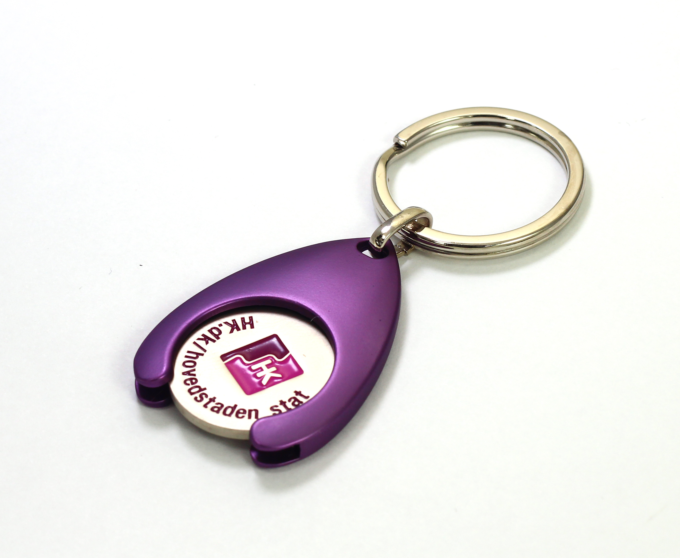 Custom logo with Shopping Trolley Coin Keychain
