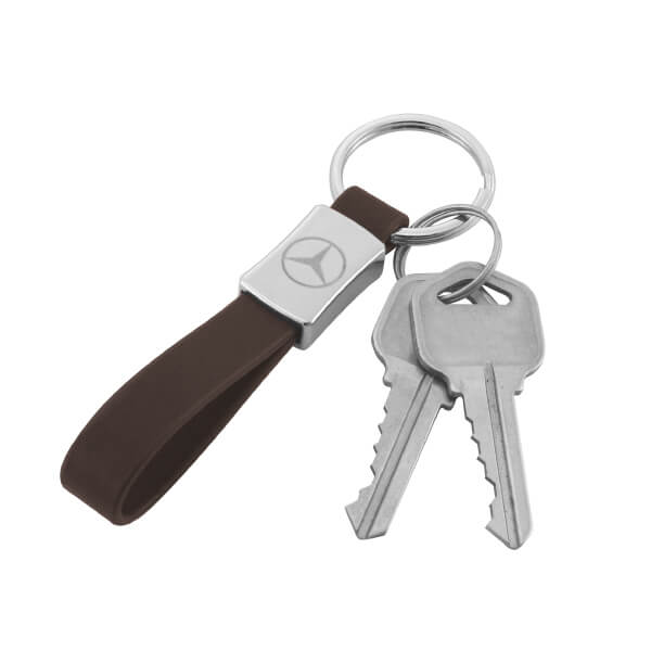 Put keys in Personal Car Logo Metal Leather Keychain