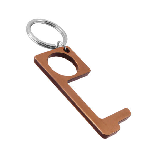 Non-Contact Door Opener Keychain with a big finger hole