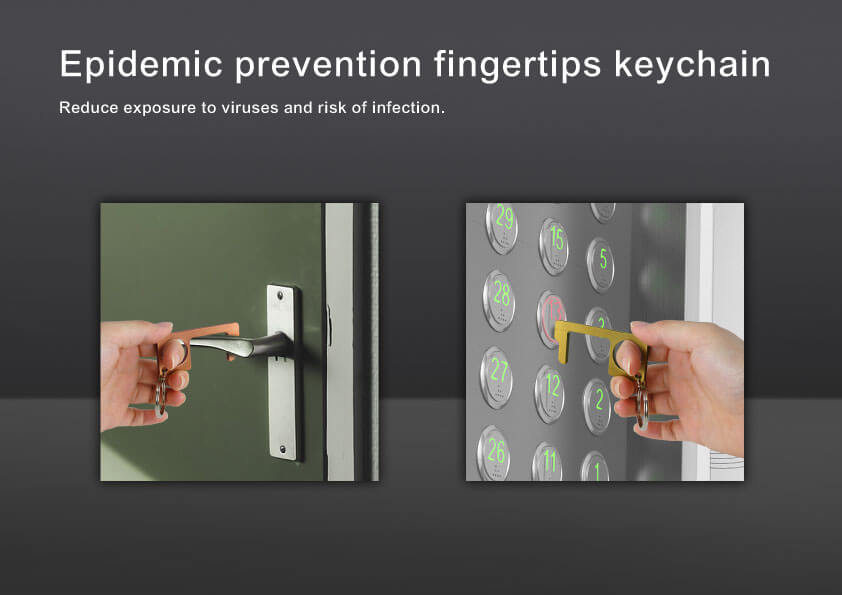 Non-Contact Door Opener Keychain can prevent your hands from touching things.