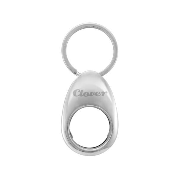 The hollow of Egg Shaped Cut Out Coin Keychain