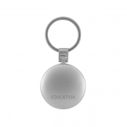 The back side of Round Magnetic Coin Keyring with laser slogan