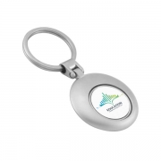 Different angle to see Round Shape Magnetic Coin Keyring