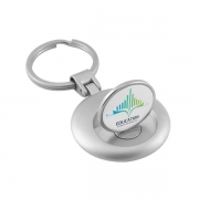 The coin of Round Shape Magnetic Coin Keyring can stand with magnet