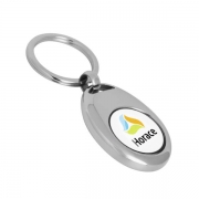The coin of Egg-shaped magnetic trolley coin keyring can be customized