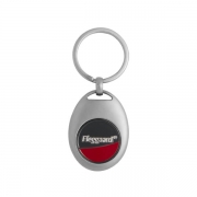 The front side of Custom Oval Coin Keyring with Magnet