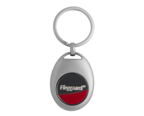 The front side of Custom Oval Coin Keyring with Magnet