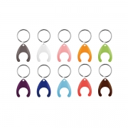 Ten different colors of Colorful Plastic Coin Keychain