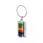 Colorful Slot Machine Advertisement Keychain is made of zinc alloy and shiny.