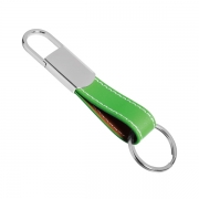 The detail picture of Leather Keychain With Metal Ring
